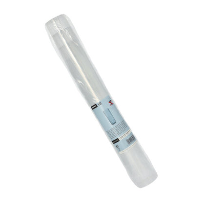 A roll of transparent bags in transparent packaging with a white-blue Starpak label – perfect for eco-friendly storage along with your Starpak 10 reusable glasses for long drinks.