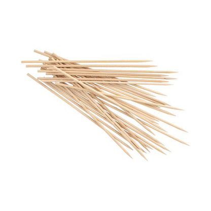 Cruach de PAPSTAR sceabhóidí sceabha ó adhmad "pure", Ø 3.5 mm, 20 cm ar fhad (1000 píosa), ó PAPSTAR GmbH, le foircinn adhmaid géara ar chúlra bán.