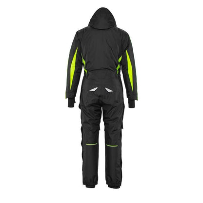 Overall with knee pockets, light weight winter combination, black/hi-vis yellow