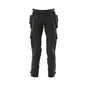 Trousers with hanging pockets, stretch trousers, black