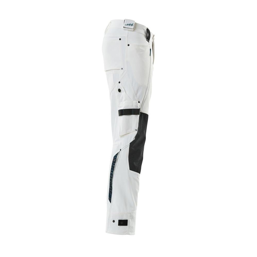 Pants with knee pockets made of Dyneema, stretch pants, white