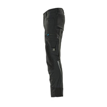 Trousers with knee pockets, stretch, lightweight trousers, black
