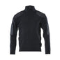 Knitted sweater with reinforcements, wool knitted sweater