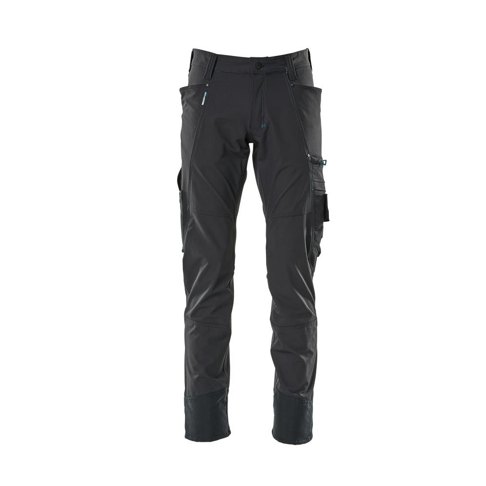 Trousers, ULTIMATE STRETCH, light weight trousers, black-blue