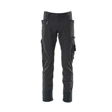 Trousers, ULTIMATE STRETCH, light weight trousers, black-blue