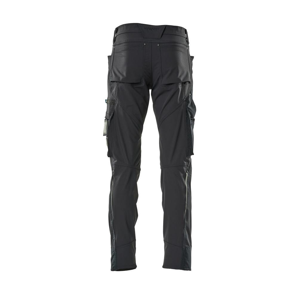 Trousers, ULTIMATE STRETCH, light weight trousers, black-blue