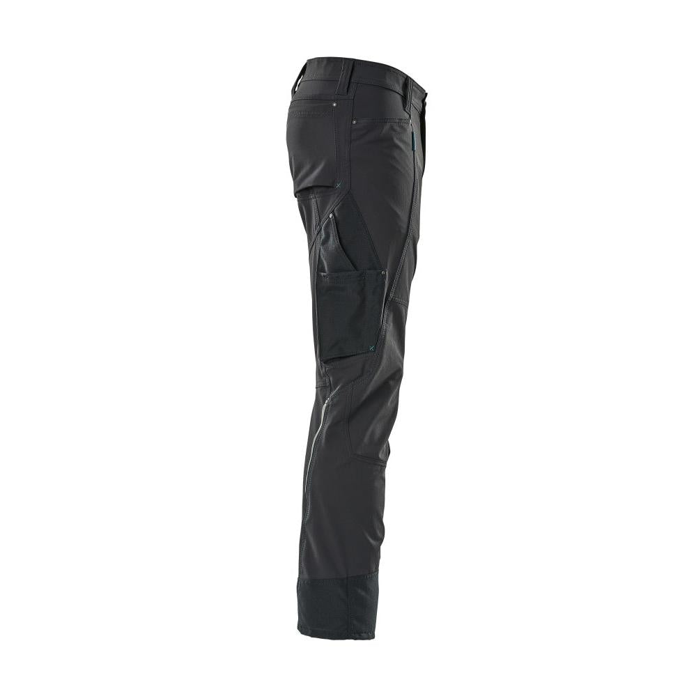 Trousers, ULTIMATE STRETCH, light weight trousers, black-blue