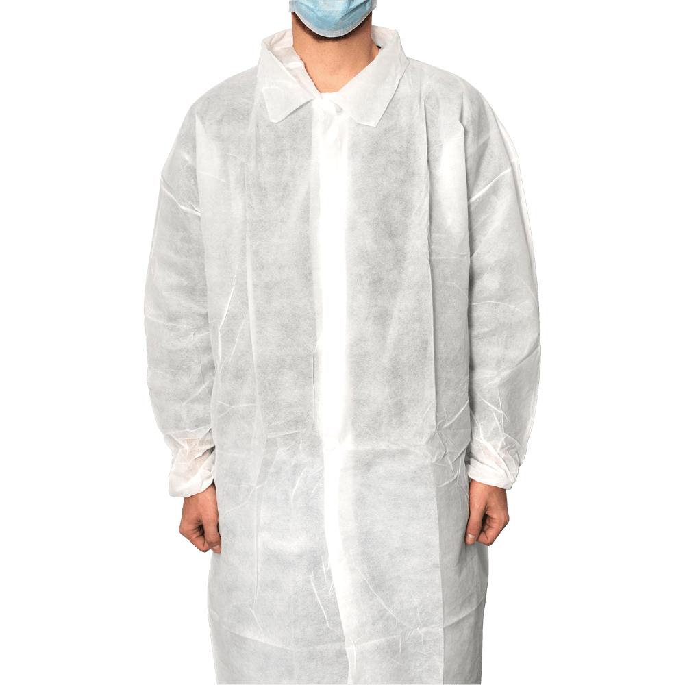 MaiMed-Coat V, visitor's coat made of fleece with 4 press studs, approx. 120cm