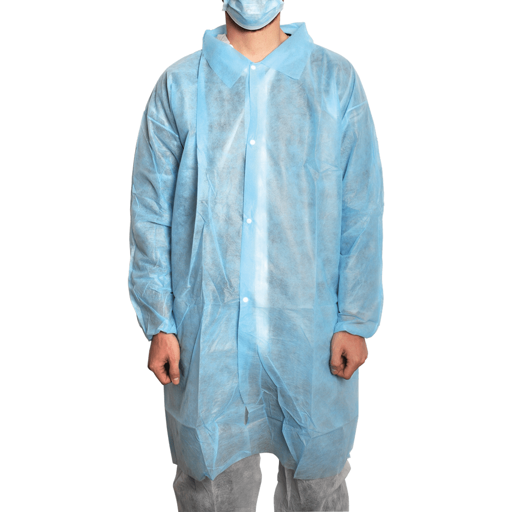 MaiMed-Coat V, visitor's coat made of fleece with 4 press studs, approx. 120cm
