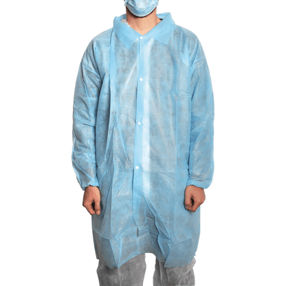 MaiMed-Coat V, visitor's coat made of fleece with 4 press studs, approx. 120cm