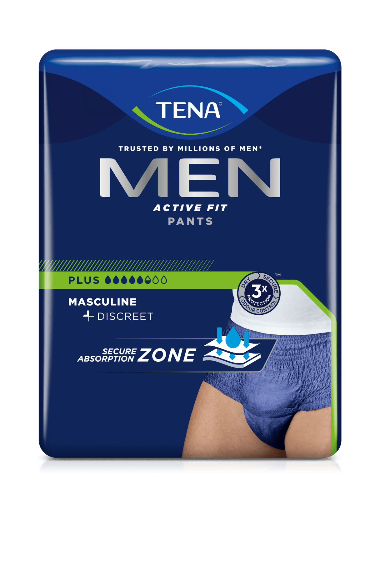 Tena Men Active Fit Pants Plus incontinence pants, blue