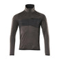 Fleece sweater with short zip microfleece jacket