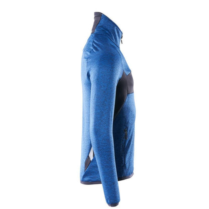 Fleece sweater with short zip microfleece jacket
