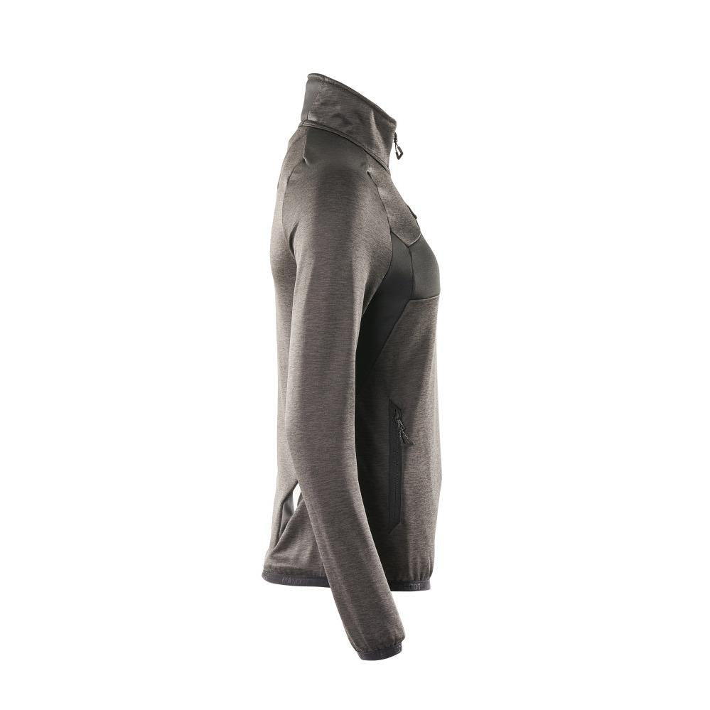 Fleece sweater with short zipper, women's microfleece jacket