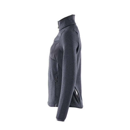Knitted sweater with zipper, women's cardigan