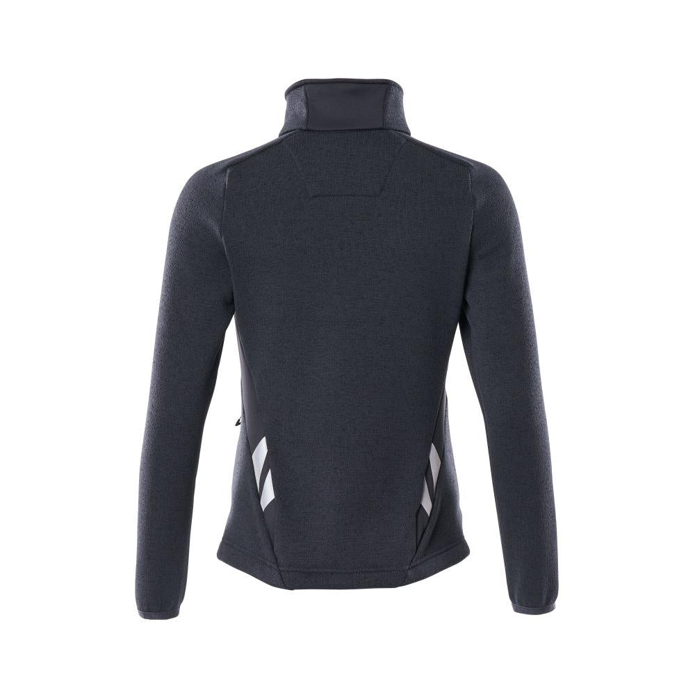 Knitted sweater with zipper, women's cardigan