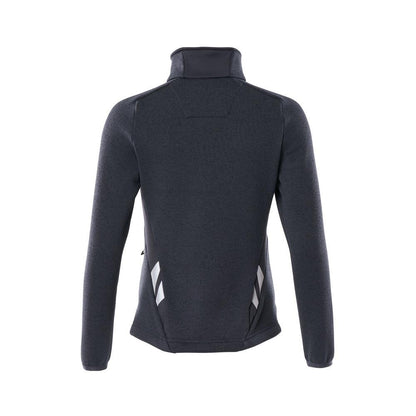Knitted sweater with zipper, women's cardigan