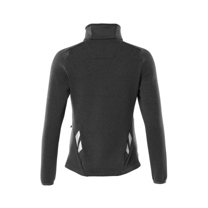 Knitted sweater with zipper, women's cardigan