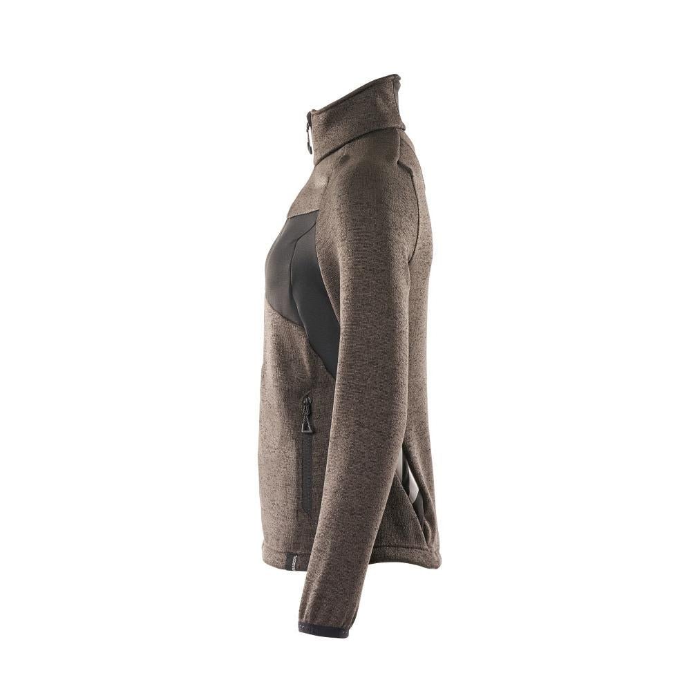 Knitted sweater with zipper, women's cardigan