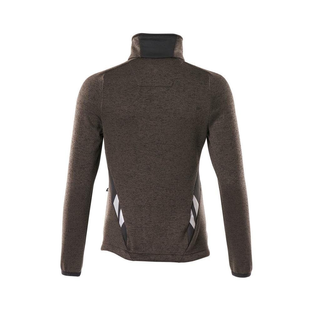 Knitted sweater with zipper, women's cardigan