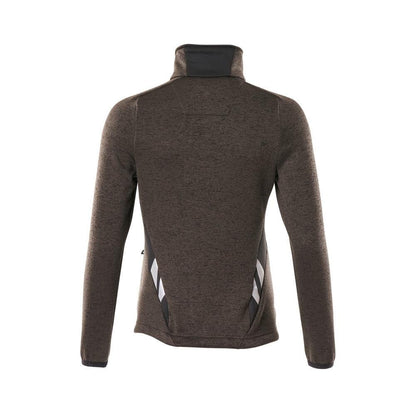 Knitted sweater with zipper, women's cardigan