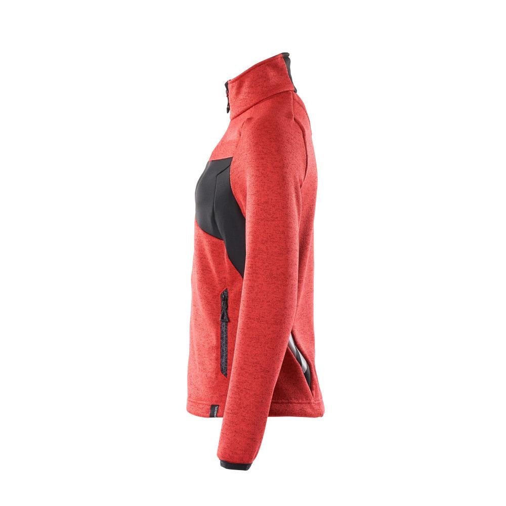 Knitted sweater with zipper, women's cardigan