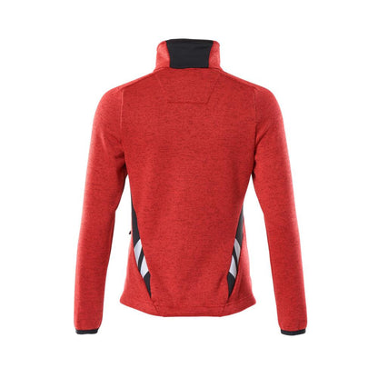 Knitted sweater with zipper, women's cardigan