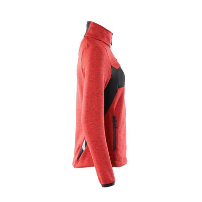 Knitted sweater with zipper, women's cardigan