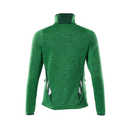 Knitted sweater with zipper, women's cardigan