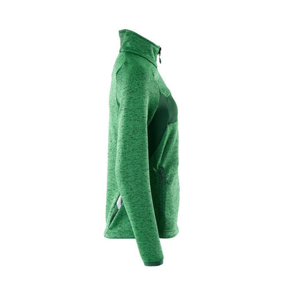Knitted sweater with zipper, women's cardigan