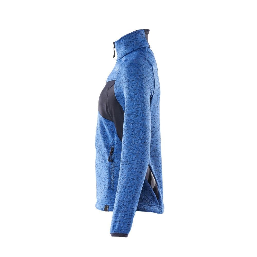 Knitted sweater with zipper, women's cardigan