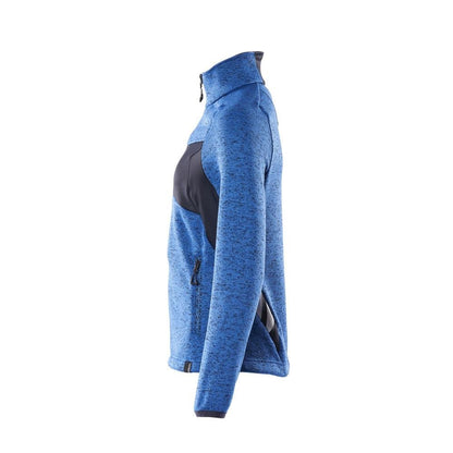 Knitted sweater with zipper, women's cardigan