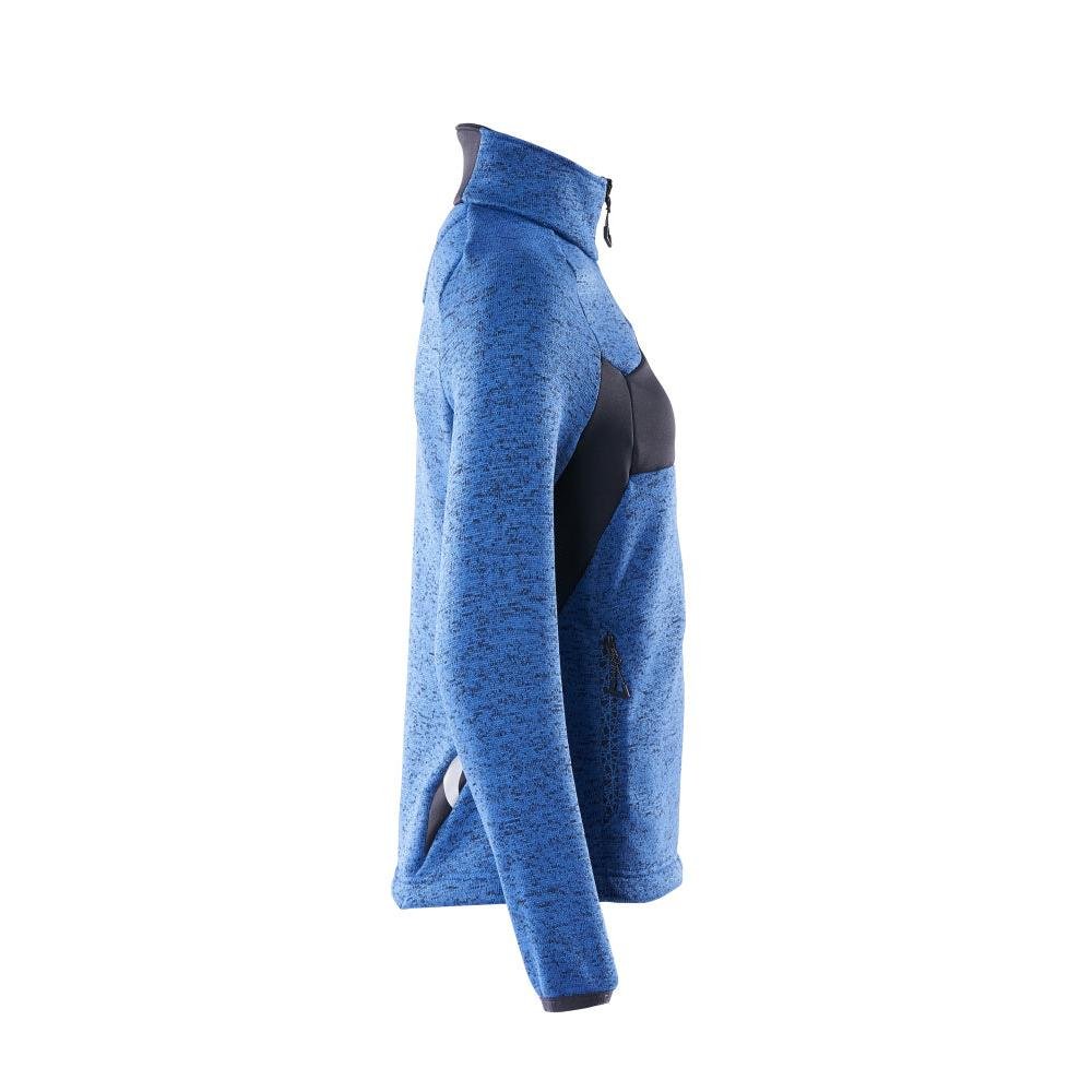 Knitted sweater with zipper, women's cardigan