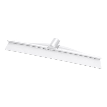 The Nölle Profi Brush HACCP water squeegee Monobloc, 40 cm, from Nölle Profi Brush Bürsten- & Pinseltechnik e.K., features a white, flat blade and a central handle holder - ideal for hygienic cleaning in professional settings. Pictured on a solid white background.