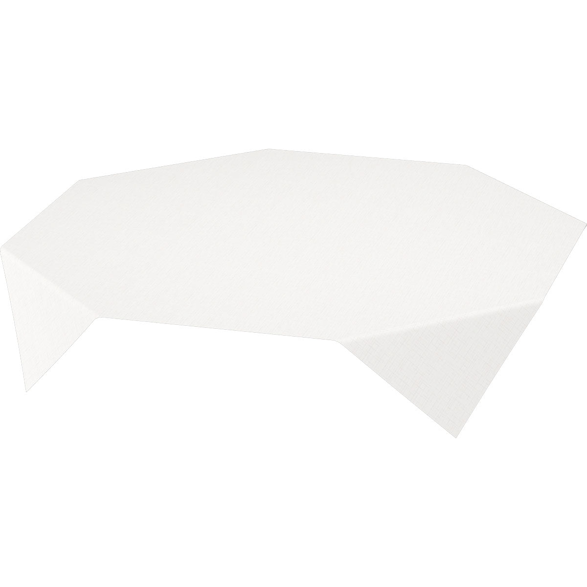 The Dunisilk MD tablecloth 84x84 cm Linnea white by Duni GmbH is a high-quality, white, octagonal tablecloth that hangs elegantly over the table. The package contains 20 pieces.