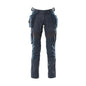 Trousers with hanging pockets, stretch inserts trousers