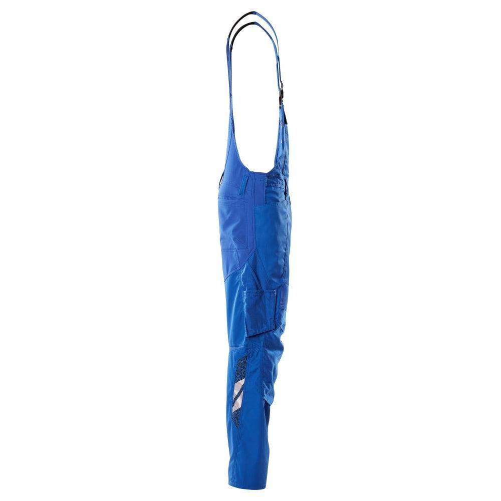 Dungarees, knee pockets, stretch inserts Dungarees, azure blue