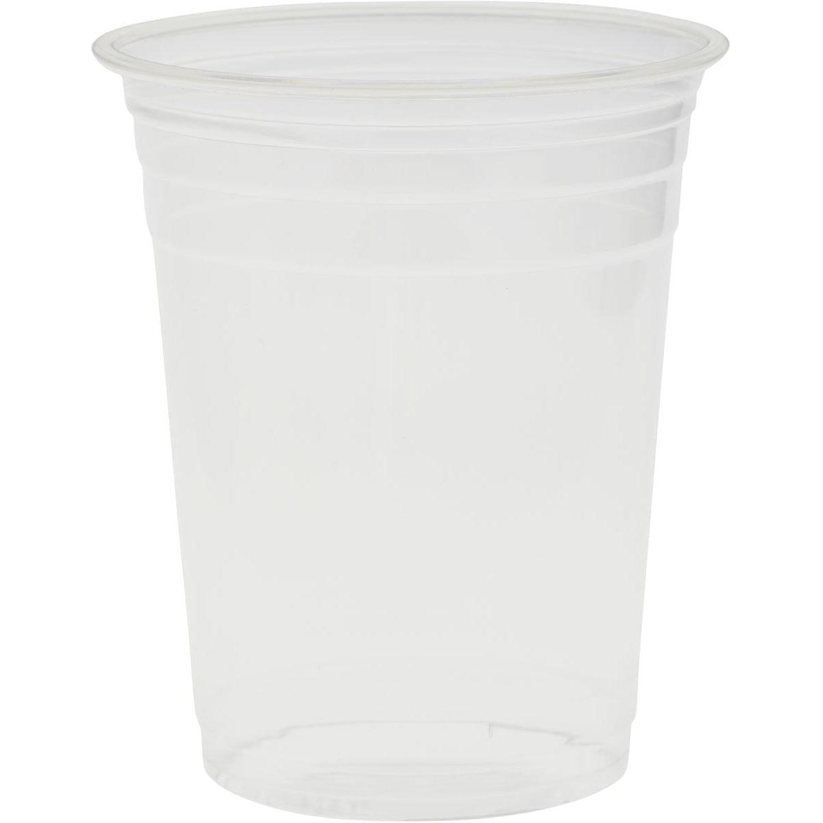 Die Glas Crystal Transparent Tasse der Duni GmbH, gefertigt aus hochwertigen Materialien mit leicht ausgestelltem Rand, steht leer vor einem schlichten weißen Hintergrund.