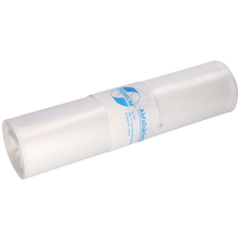 Abgebildet ist eine Rolle EMIL DEISS KG (GmbH + Co.) DEISS 19003 Müllsäcke (700x1100x0,06 mm, transparent, 25 Stück) mit einer etikettierten Umhüllung mit blauem Logo auf weißem Hintergrund.