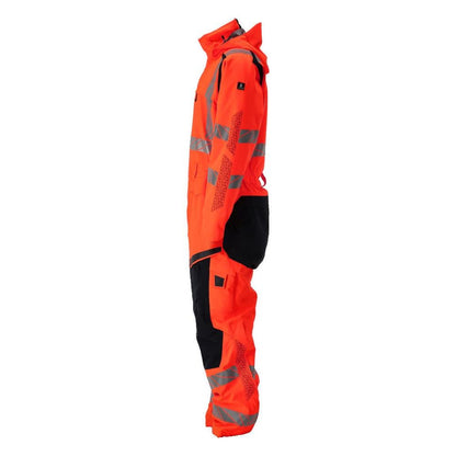 Winter overall CLIMASCOT®, light winter combination, hi-vis red/dark anthracite