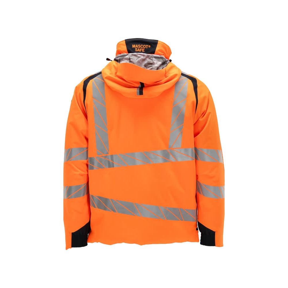Winter jacket CLIMASCOT®, light weight winter jacket, hi-vis orange/black-blue