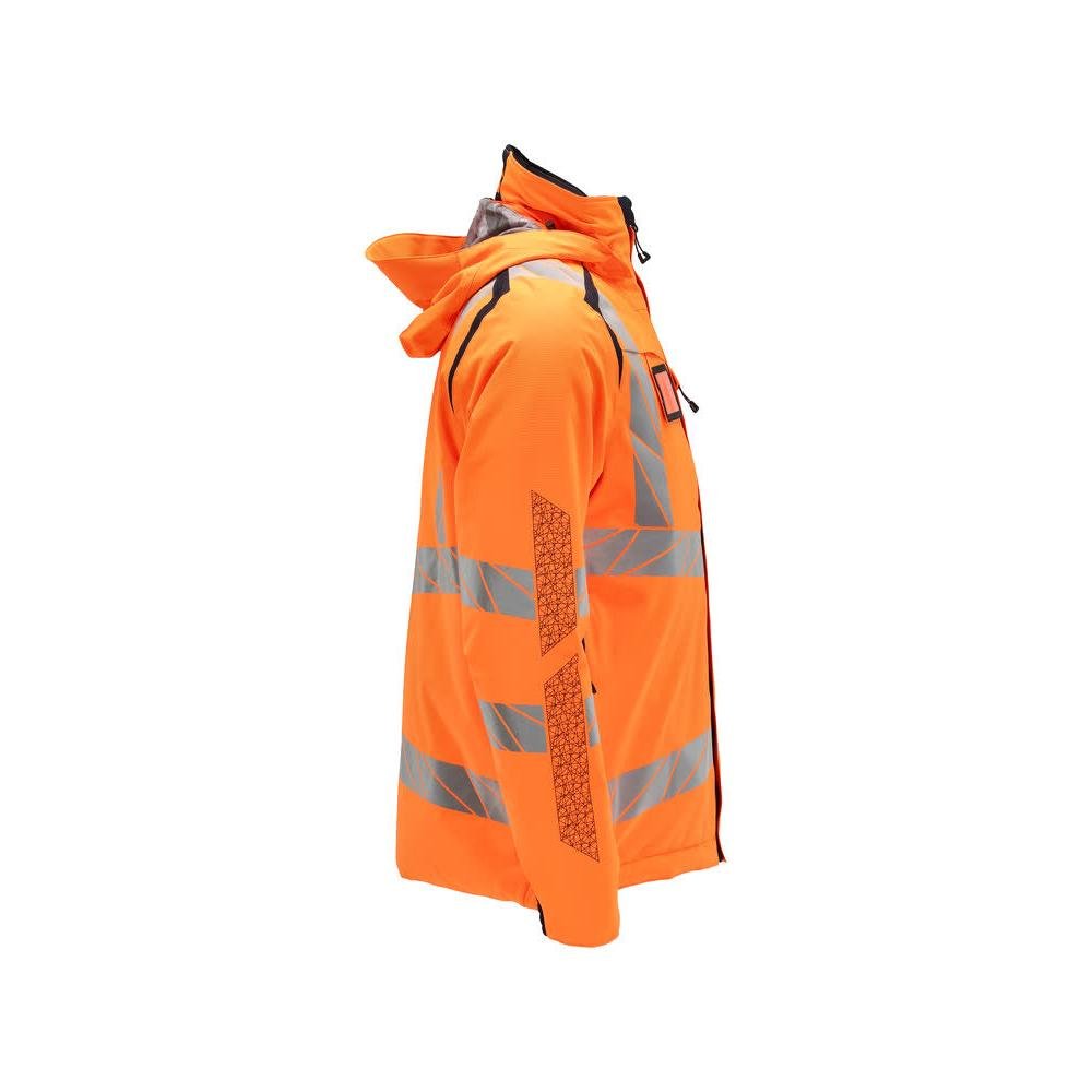Winter jacket CLIMASCOT®, light weight winter jacket, hi-vis orange/black-blue