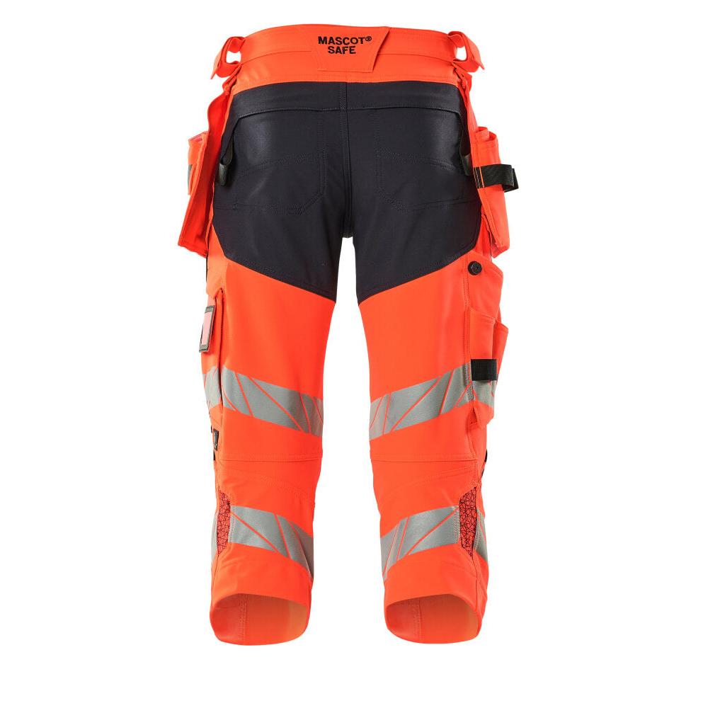 Three-quarter pants, hanging pockets, stretch three-quarter pants