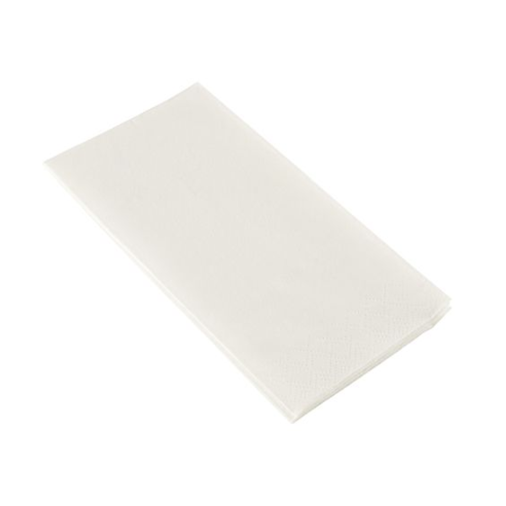 A single PAPSTAR napkin 2-ply, 33x33 cm, white (head-fold, 250 pieces) from PAPSTAR GmbH is neatly folded and presented against a plain white background.
