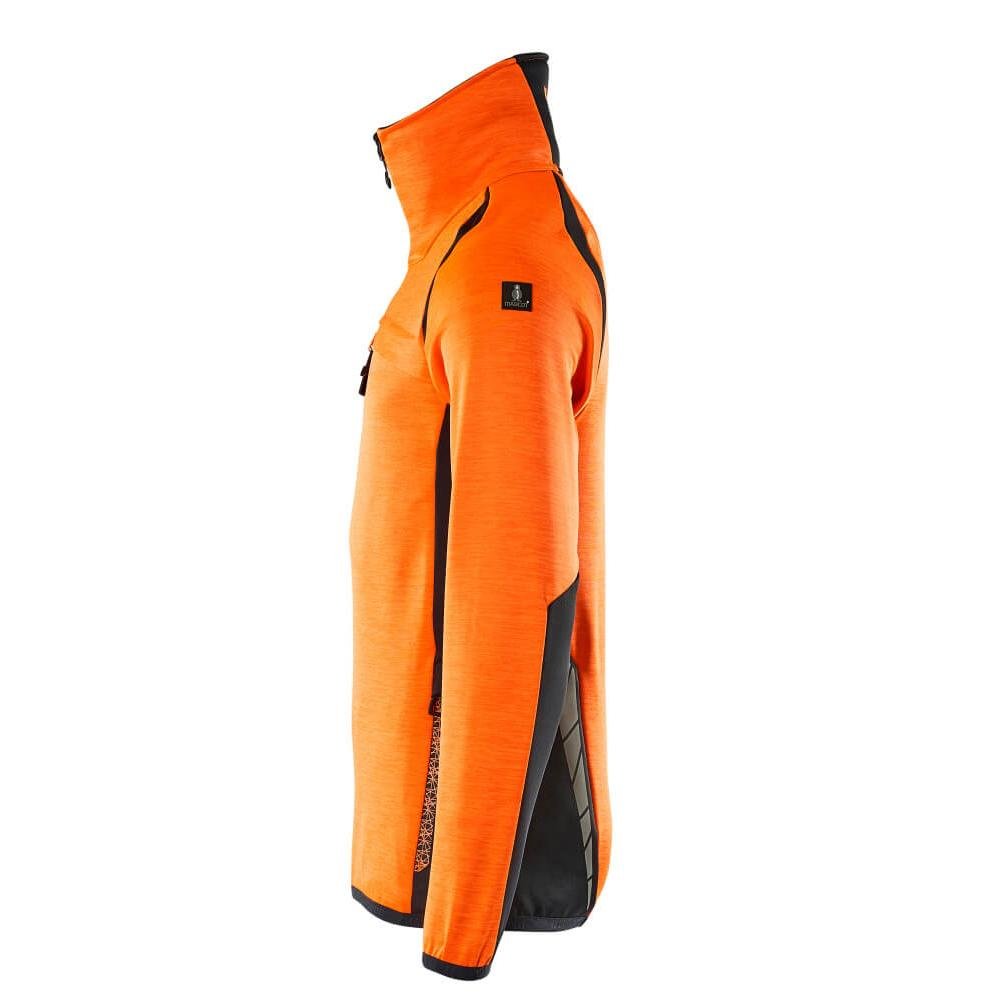 Fleece sweater with short zip microfleece jacket