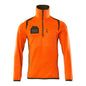 Fleece sweater with short zip microfleece jacket