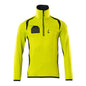 Fleece sweater with short zip microfleece jacket