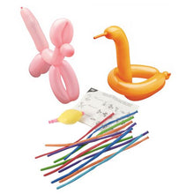 The kit PAPSTAR GmbH modeling balloons (115 cm, 30 colorful balloons) includes a pump and instructions for modeling balloons.