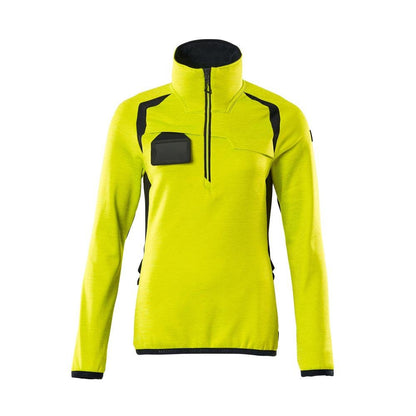 Fleece sweater with short zipper, women's microfleece jacket