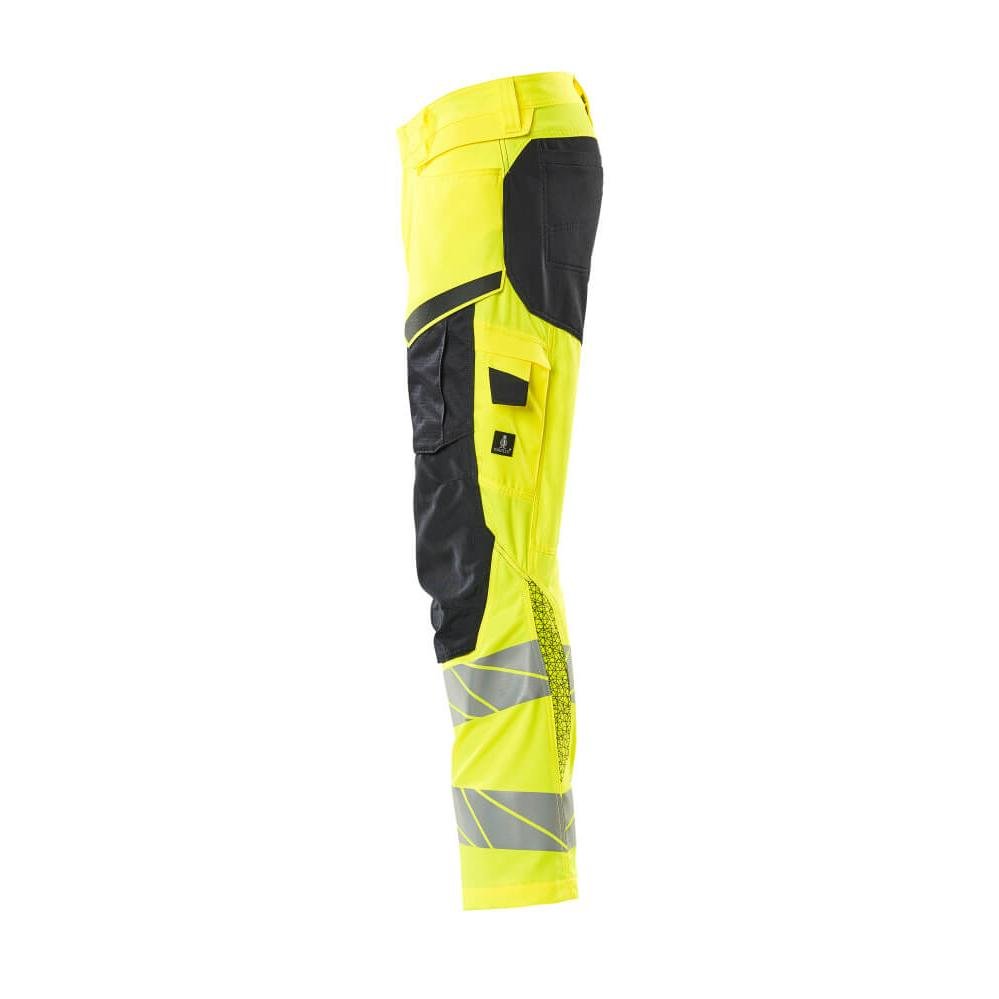 Pants with knee pockets, stretch inserts pants